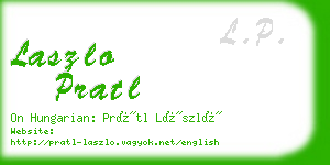 laszlo pratl business card